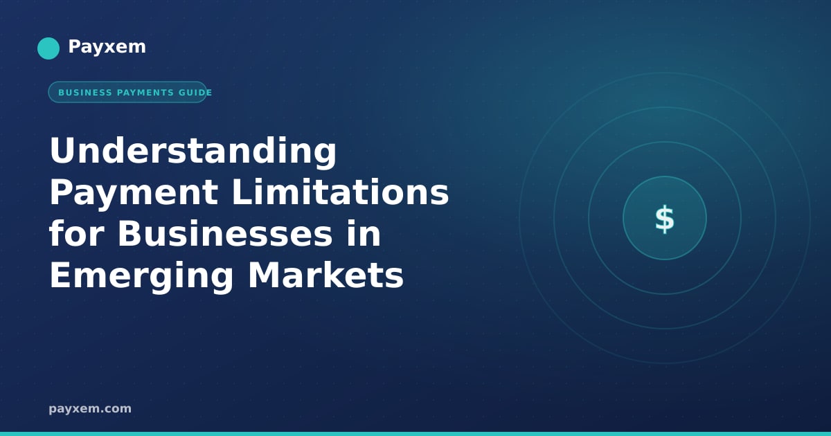 Understanding Payment Limitations for Businesses in Emerging Markets